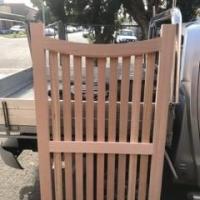 solid timber gate